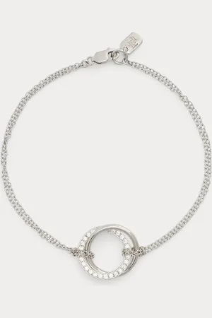 Ralph Lauren Pulsera de plata de ley con circonitas