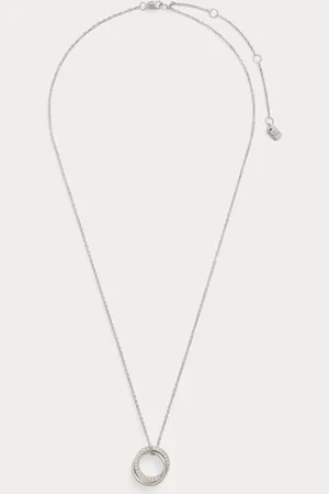 Ralph Lauren Collar con colgante de plata en pavé