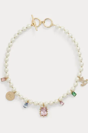 Ralph Lauren Collar con abalorio con gemas y perlas