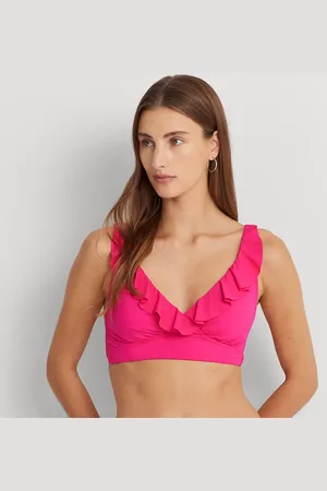 Ralph Lauren Sujetador de bikini con volantes