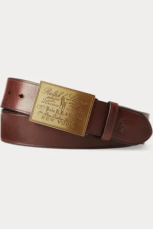 Ralph Lauren Cinturón con hebilla con placa Heritage