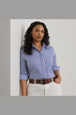 Ralph Lauren Tallas Grandes - Camisa de paño Classic Fit con rayas