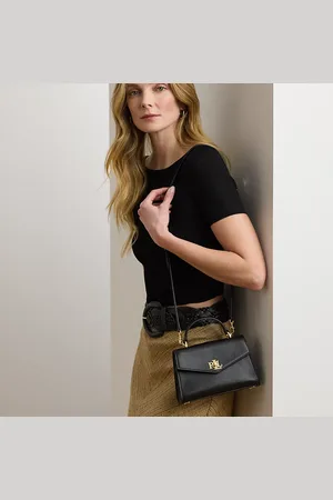 Ralph Lauren Bolso satchel Farrah pequeño de piel
