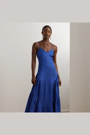 Ralph Lauren Vestido sin mangas de shantung