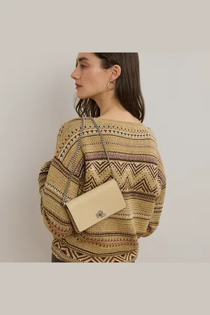 Ralph Lauren Cartera cruzada de piel con textura