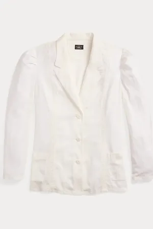 Ralph Lauren Chaqueta de lino y algodón con bordado