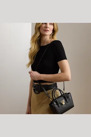 Ralph Lauren Bolso satchel Tanner pequeño de piel