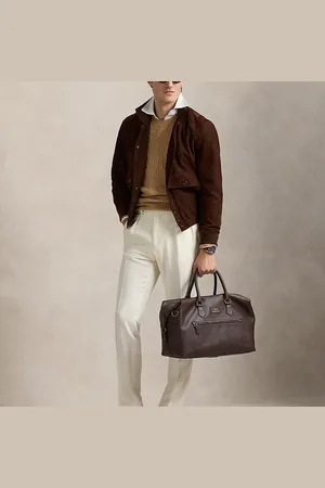 Ralph Lauren Bolsa de viaje de piel granulada