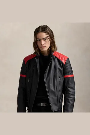 Ralph Lauren Chaqueta Café Racer de piel