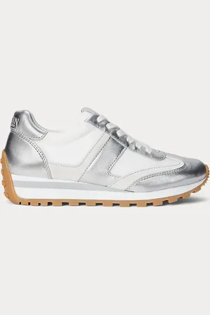 Ralph Lauren Deportiva Dani de piel metalizada y ante
