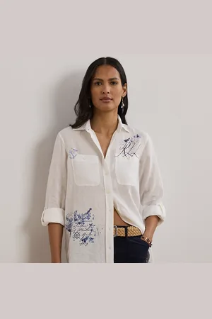 Ralph Lauren Tallas Pequeña - Camisa Relaxed Fit con estampado