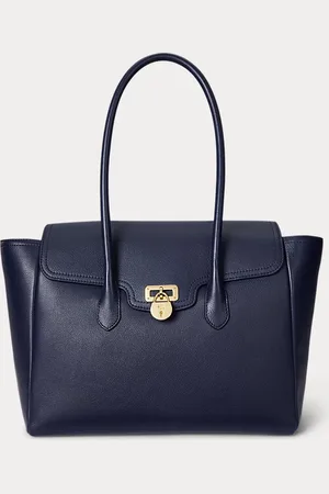 Ralph Lauren Bolso satchel Tanner grande de piel