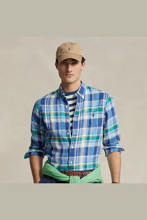 Ralph Lauren Camisa Classic Fit de lino con cuadros