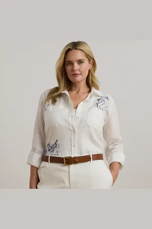 Ralph Lauren Tallas Grandes - Camisa Relaxed Fit con estampado
