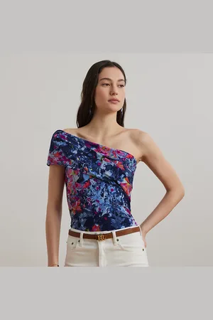 Ralph Lauren Top asimétrico de punto jersey elástico