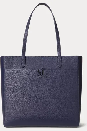 Ralph Lauren Bolso tote Cameryn grande piel granulada
