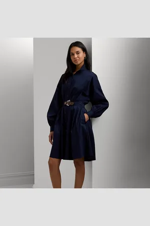 Ralph Lauren Vestido camisero de mezcla de algodón
