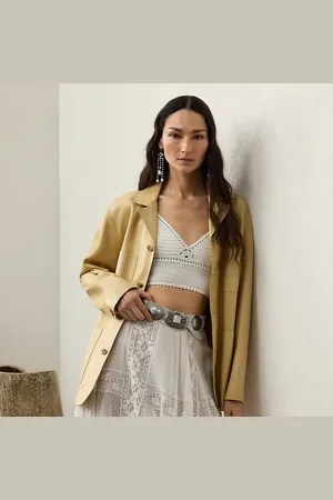 Ralph Lauren Chaqueta Adrianna de piel de cordero