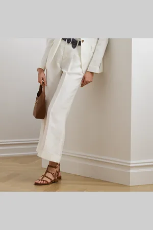 Ralph Lauren Pantalón de sarga con lino con pinzas