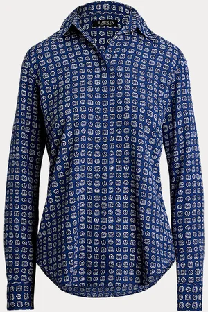 Ralph Lauren Camisa de lino Classic Fit con estampado
