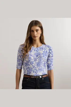 Ralph Lauren Camiseta de punto flameado con flores