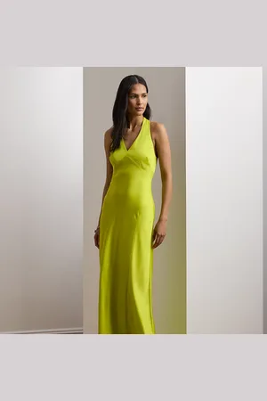 Ralph Lauren Vestido largo de charmeuse ultraligero