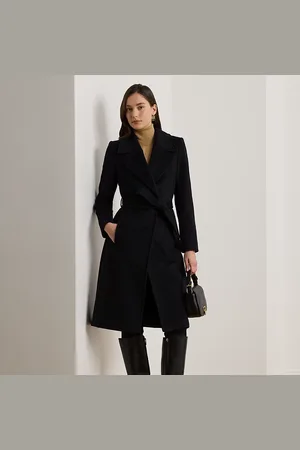 Ralph Lauren Abrigo cruzado de mezcla de lana