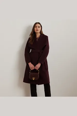 Ralph Lauren Abrigo cruzado de mezcla de lana