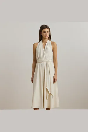 Ralph Lauren Vestido de cóctel halter de georgette