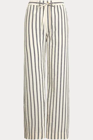 Ralph Lauren Pantalón de pernera ancha con seda
