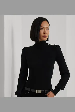 Ralph Lauren Jersey de cuello semicisne con botones