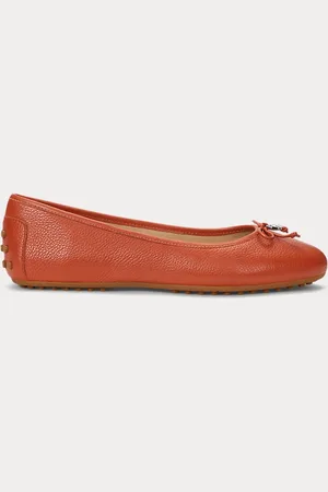 Ralph Lauren Bailarina mocasín Jayna de piel