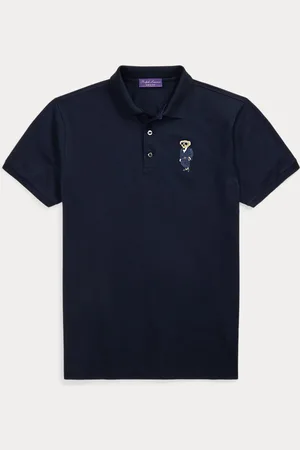 Ralph Lauren Polo de piqué Custom Slim con Polo Bear