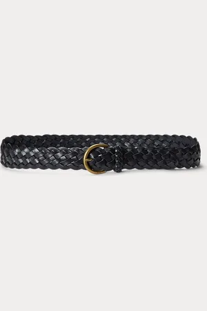 Ralph Lauren Cinturón piel de becerro trenzada
