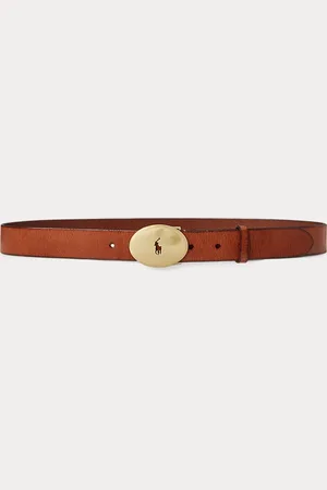 Ralph Lauren Cinturón Polo ID de piel vachetta