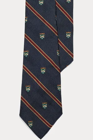 Ralph Lauren Corbata club vintage de seda repp