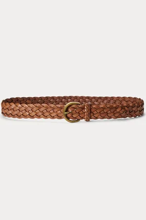 Ralph Lauren Cinturón piel de becerro trenzada
