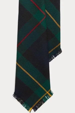 Ralph Lauren Corbata de lana estilo tartán vintage