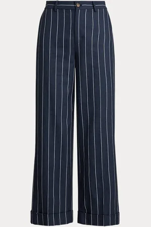 Ralph Lauren Pantalón recortado en espiga con rayas