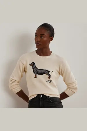 Ralph Lauren Jersey de algodón con teckel de intarsia