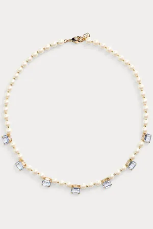 Ralph Lauren Collar de perlas y brillantes sintéticos