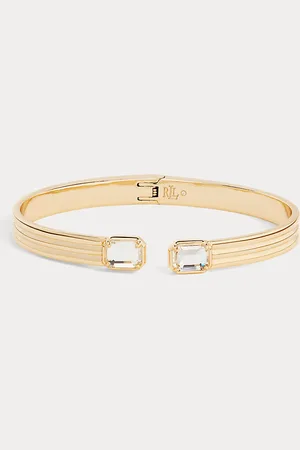 Ralph Lauren Pulsera bañada en oro con gemas