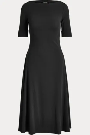 Ralph Lauren Vestido midi de algodón elástico