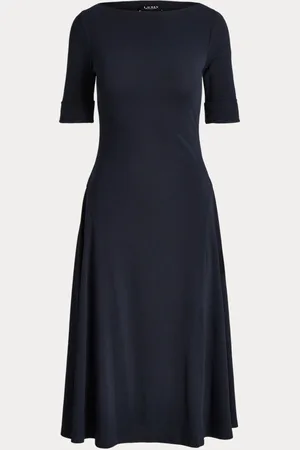 Ralph Lauren Vestido midi de algodón elástico