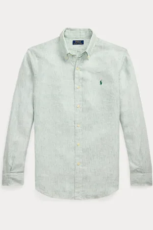 Ralph Lauren Camisa de lino con rayas Custom Fit