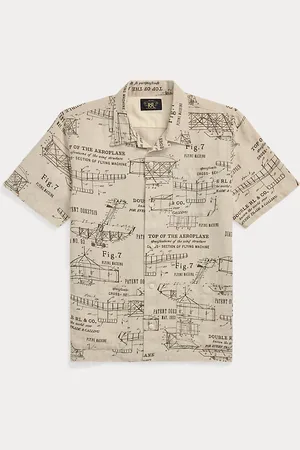 Ralph Lauren Camisa de lino con estampado de aviones