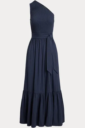 Ralph Lauren Vestido de punto flameado con cinturón