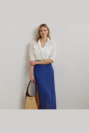 Ralph Lauren Falda de punto de mezcla de lino