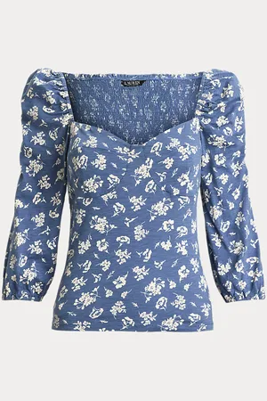 Ralph Lauren Top de punto flameado con flores