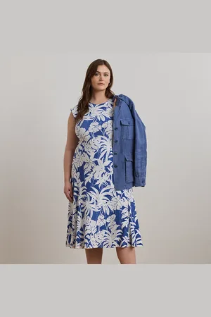 Ralph Lauren Tallas Grandes - Vestido de punto elástico estampado